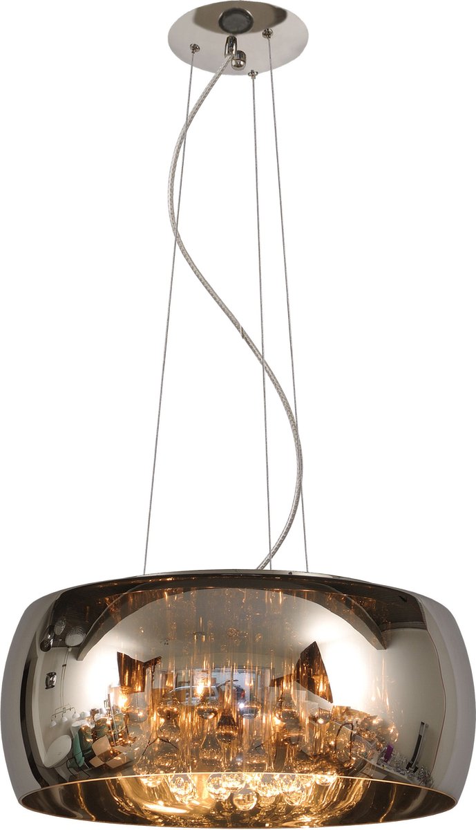 Lucide PEARL Hanglamp - Ø 50 cm - 6xG9 - Chroom | bol.com