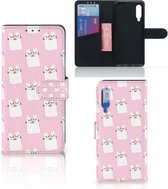 GSM Hoesje Xiaomi Mi 9 Bookcase Valentijn Cadeaus Sleeping Cats