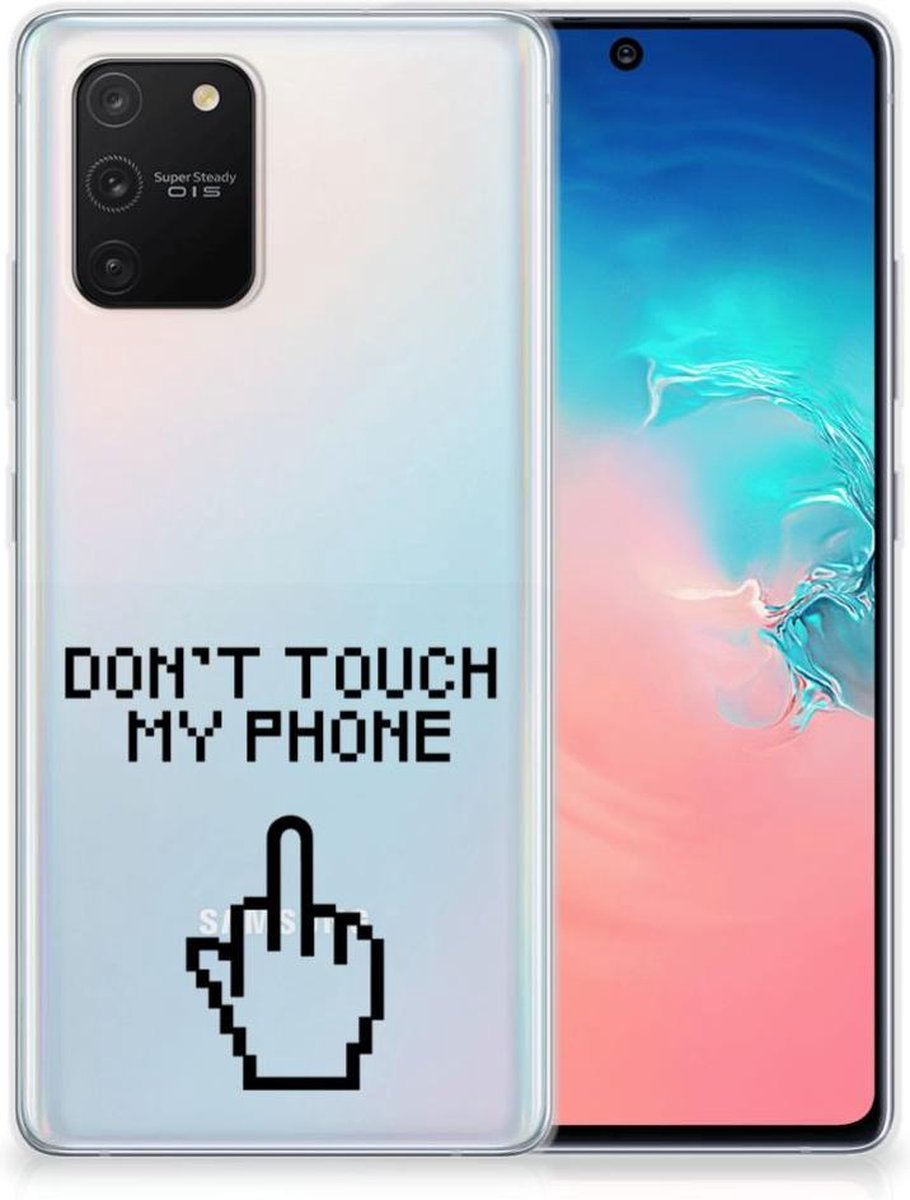 Samsung Galaxy S10 Lite Silicone-hoesje Finger Don't Touch My Phone
