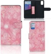 Telefoonhoesje Geschikt voor Samsung Galaxy A41 Wallet Case Spring Flowers