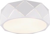 LED Plafondlamp - Plafondverlichting - Trion Zanda - E27 Fitting - 3-lichts - Rond - Mat Wit - Aluminium - BSE