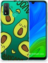 GSM Hoesje Huawei P Smart 2020 Backcase TPU Siliconen Hoesje Transparant Avocado Singing