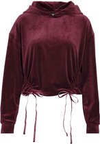 Urban Classics Hoodie/trui -XL- Short Velvet Gathered Rood