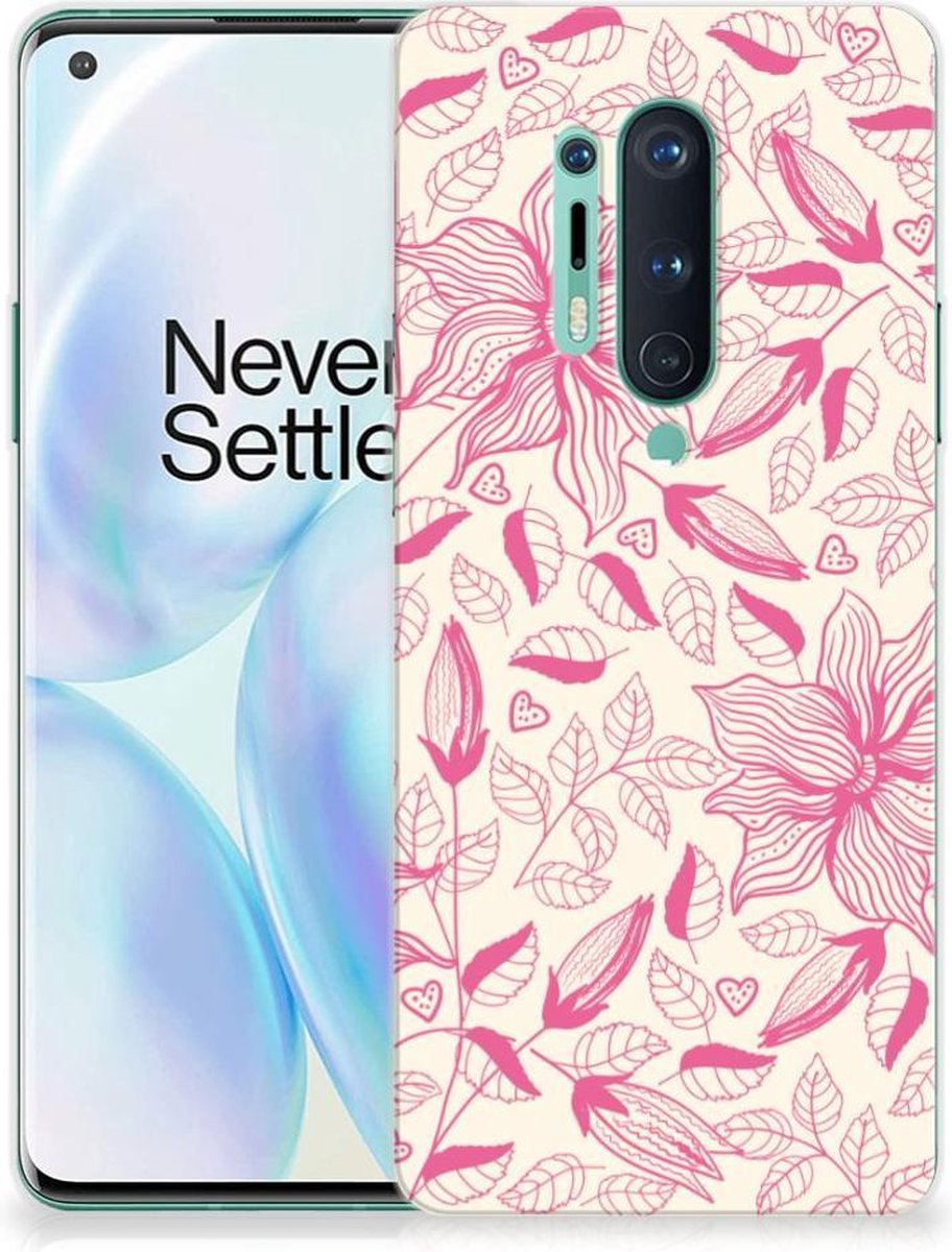 OnePlus 8 Pro TPU Case Pink Flowers