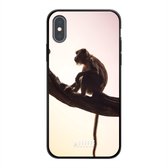 iPhone Xs Hoesje TPU Case - Macaque #ffffff