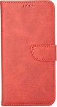 Case2go - Hoesje geschikt voor Xiaomi Redmi Note 9 - Wallet Book Case -  Ruimte voor 3 pasjes - Rood
