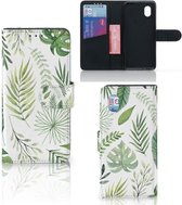 Wallet Book Case Alcatel 1B (2020) Smartphone Hoesje Leaves