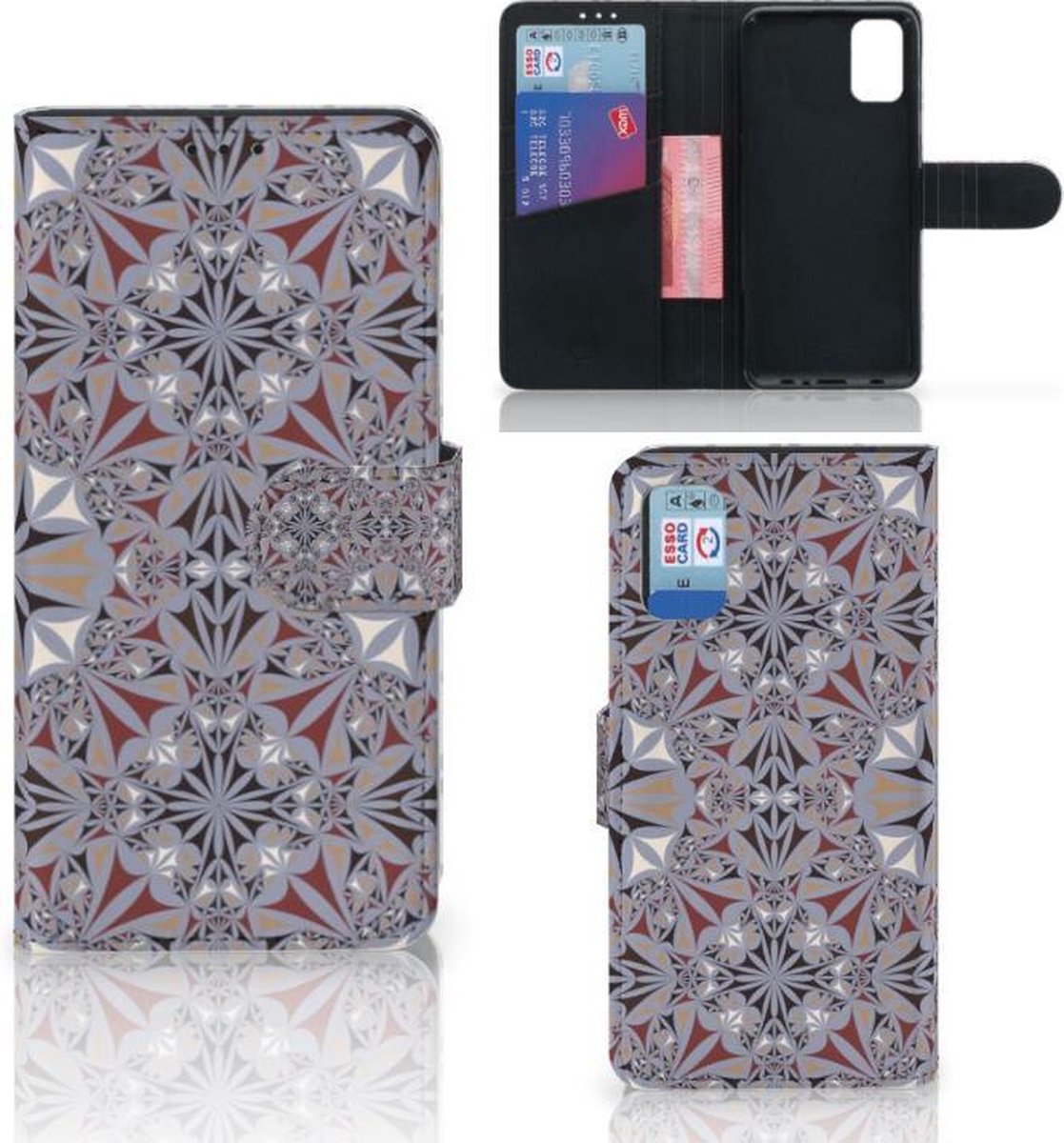 Samsung Galaxy A41 Bookcase Flower Tiles