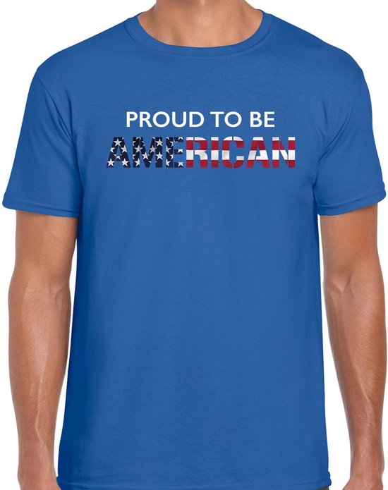 Amerika Proud to be American landen t-shirt - blauw - heren - Amerika  landen shirt ... | bol.com
