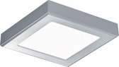 LED Plafondlamp - Plafondverlichting - Inbouw - Trion Ruo - 12W - Warm Wit 3000K - Vierkant - Mat Titaan - Kunststof - BES LED