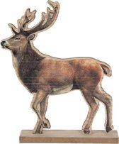 Clayre & Eef Décoration Cerf 22x5x26 cm Marron Bois
