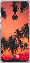 Nokia 7 Plus Hoesje Transparant TPU Case - Coconut Nightfall #ffffff