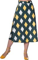 Dancing Days Lange rok -S- 60S DIAMOND Groen