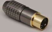 BKL Electronic 0204020 Miniatuur-DIN-connector Stekker, recht Aantal polen: 6 Zwart 1 stuk(s)