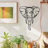 Metalen wanddecoratie Elephant - 50x58cm