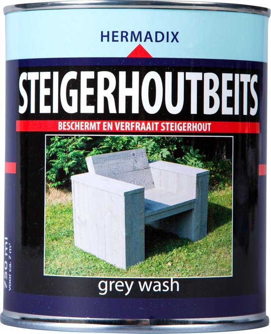 Hermadix Steigerhoutbeits - 0,75 liter - Grey wash