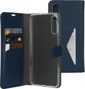 Mobiparts hoesje geschikt voor Samsung Galaxy A70 - Wallet/Boekhoesje - Eco Leer - Magneet Sluiting - Opberg vakken - Blauw