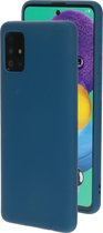 Mobiparts Siliconen Cover Case Samsung Galaxy A51 (2020) Blueberry Blauw hoesje