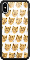 iPhone XS Max hoesje glass - Got my leopard | Apple iPhone Xs Max case | Hardcase backcover zwart