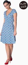 Dancing Days Wikkeljurk -4XL- CHERRY LOVE Blauw