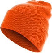 Urban Classics Beanie Muts Basic Flap Long Version Oranje