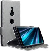 Sony Xperia XZ3 Bookcase hoesje - CaseBoutique - Effen Grijs - Kunstleer