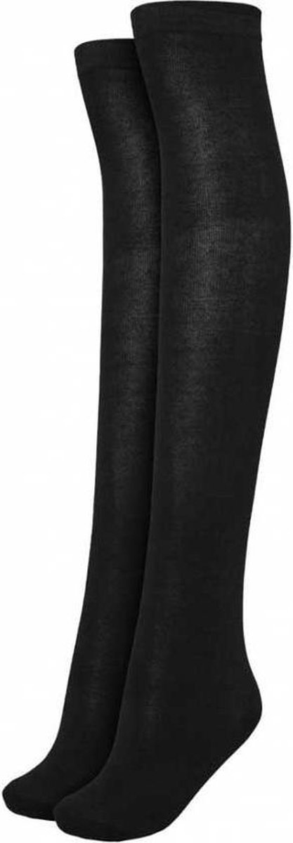 Urban Classics Ladies Overknee Socks 2-Pack Kniekousen Zwart