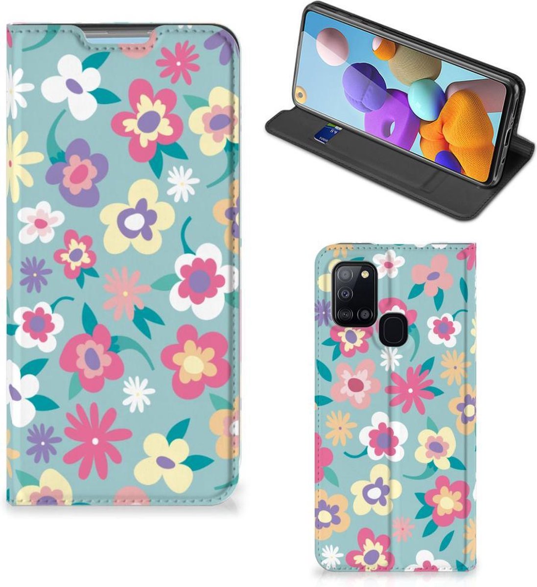 Samsung Galaxy A21s Smart Cover Flower Power