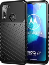 Hoesje voor Motorola Moto G8 Power Lite - Back cover - Flexibel TPU - Schokbestendig - Zwart