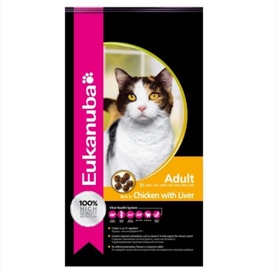 Eukanuba Cat Adult - Kip/Lever - Kattenvoer - 4 kg