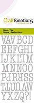 CraftEmotions Die - alfabet typewriter hoofdletters Card 5x10cm 12mm