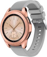 Siliconen Smartwatch bandje - Geschikt voor  Samsung Galaxy Watch siliconen bandje 42mm - grijs - Horlogeband / Polsband / Armband