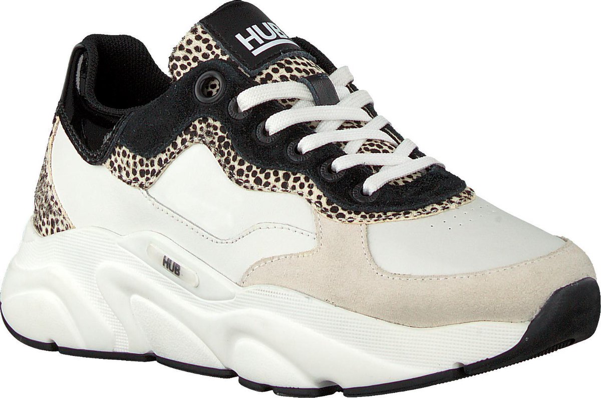 HUB Rock-w Lage sneakers - Leren Sneaker - Dames - Wit - Maat 39 | bol.com
