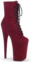 Pleaser Plateau Laarzen, Paaldans schoenen -35 Shoes- INFINITY-1020FS Paaldans schoenen Bordeaux rood