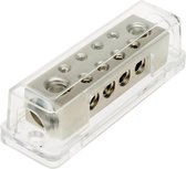 Power distribution block (silver) 2x50 mm² in / 8x10 mm out