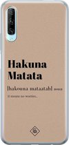 Huawei P Smart Pro hoesje siliconen - Hakuna matata | Huawei P Smart Pro case | blauw | TPU backcover transparant