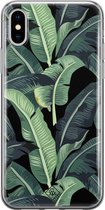 iPhone X/XS hoesje siliconen - Palmbladeren Bali | Apple iPhone Xs case | TPU backcover transparant