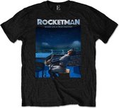 Elton John Heren Tshirt -S- Rocketman Starry Night Zwart