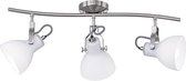 LED Plafondspot - Plafondverlichting - Trion Ginola - E14 Fitting - 3-lichts - Rond - Mat Nikkel - Aluminium - BSE
