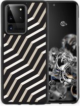 Bumper Hoesje Geschikt voor Samsung Galaxy S20 Ultra GSM Hoesje met Zwarte rand Illusion