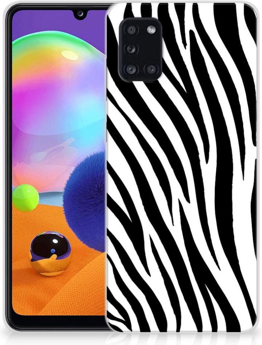 Samsung Galaxy A31 TPU Hoesje Zebra