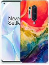 GSM Hoesje OnePlus 8 Pro TPU Bumper Watercolor Dark