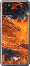Samsung Galaxy A21s Hoesje Transparant TPU Case - Magma River #ffffff