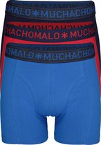 Muchachomalo Uni Heren boxershort - 3 pack - Donkerblauw/Blauw/Rood - Maat M