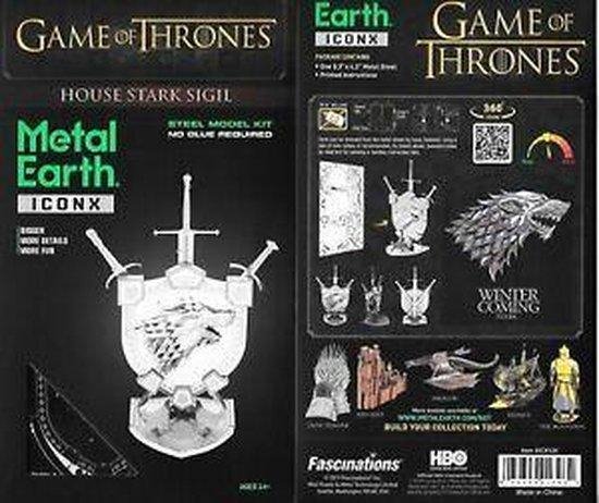 Thumbnail van een extra afbeelding van het spel Metal Earth ICONX Game of Thrones - House Stark Wapenschild