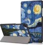 Samsung Galaxy Tab A7 (2020 / 2022) Hoes Tri-fold met Blauw Print