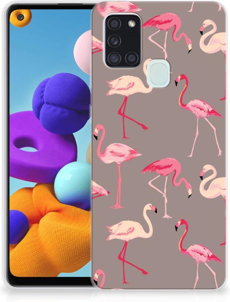 Samsung Galaxy A21s TPU Hoesje Flamingo