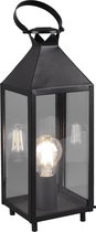 LED Tafellamp - Tafelverlichting - Trion Fala - E27 Fitting - Rechthoek - Mat Zwart - Aluminium - BSE