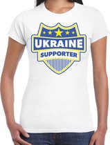 Ukraine supporter schild t-shirt wit voor dames - Oekraine landen t-shirt / kleding - EK / WK / Olympische spelen outfit 2XL
