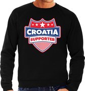 Croatia supporter schild sweater zwart voor heren - Kroatie landen sweater / kleding - EK / WK / Olympische spelen outfit 2XL